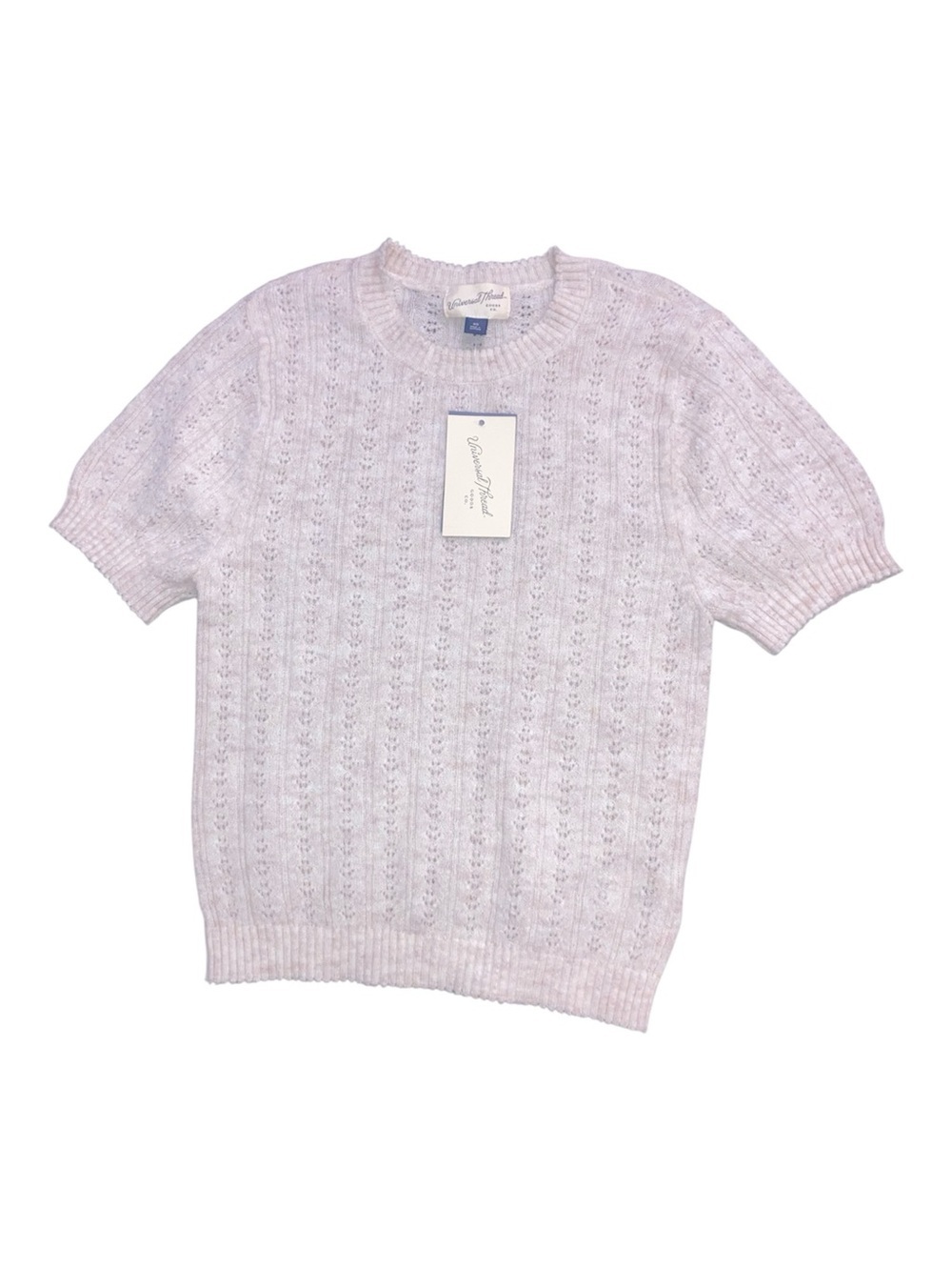 Universal Thread Light Pink Short-Sleeve Crewneck Sweater - Picture 2 of 4